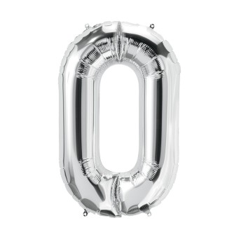 Фолиев Балон цифра /Сребърен/ 80 см