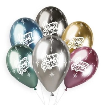Балони ХРОМ GEMAR "HAPPY BIRTHDAY" 33см. Балони ХРОМ GEMAR "HAPPY BIRTHDAY" 33см.