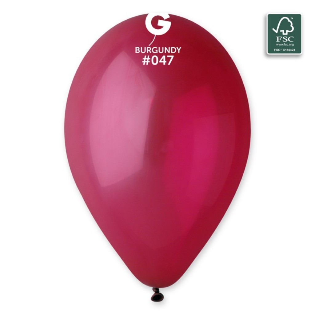 Балони GEMAR Пастел "Burgundy #047" 26см.