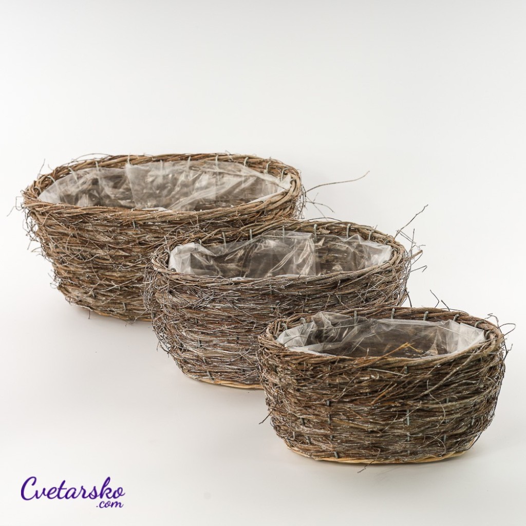Дървена Кашпа за Аранжиране 3 в 1
